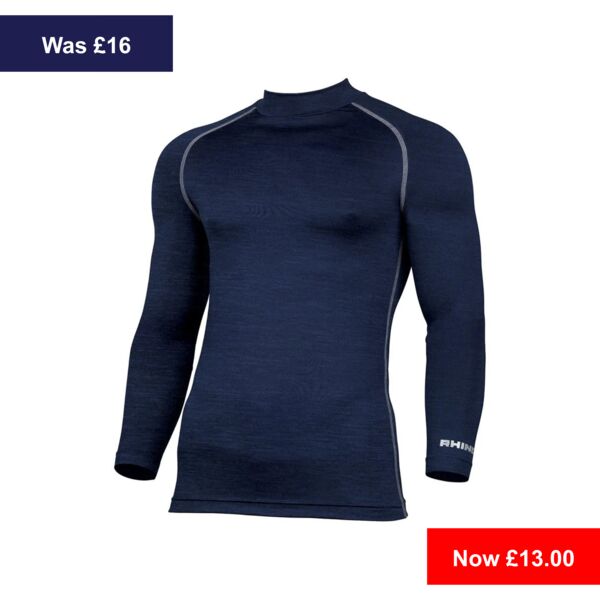 Navy Heather Long Sleeve Baselayer Thumbnail