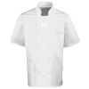 Studded front short sleeve chef's jacket Thumbnail