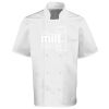 Studded front short sleeve chef's jacket Thumbnail